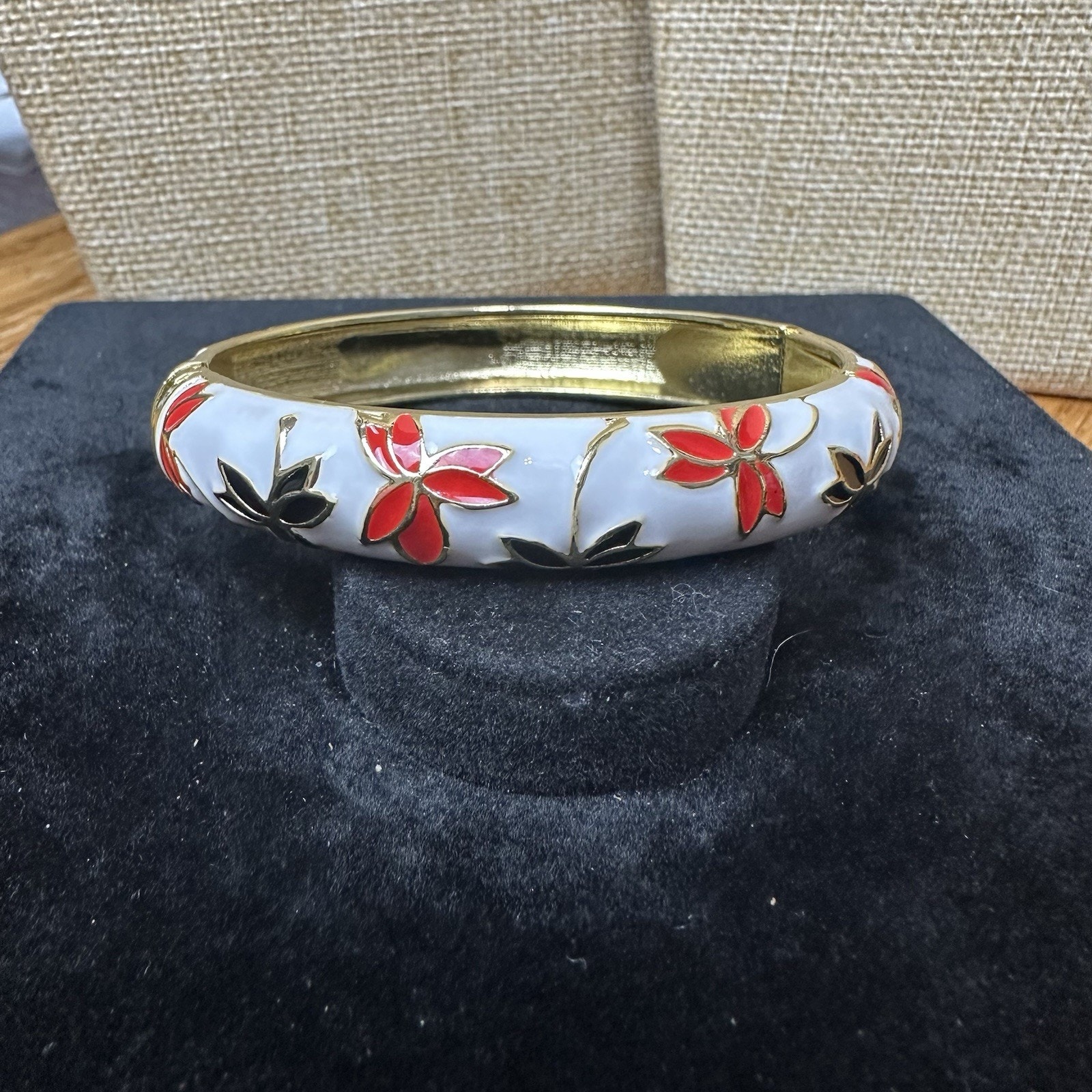 Sequin Nordstrom Multicolor Gold Tone Statement Enamel Bangle Bracelet # 376